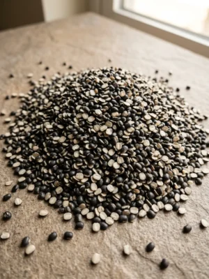Urad chilka, split black gram with skin, packed by Sidhant Spices 1008