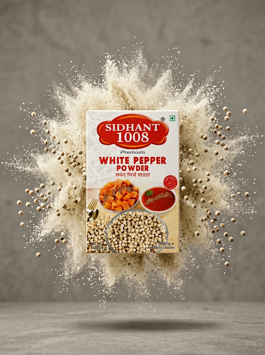 White pepper powder, milled by Sidhant Spices 1008