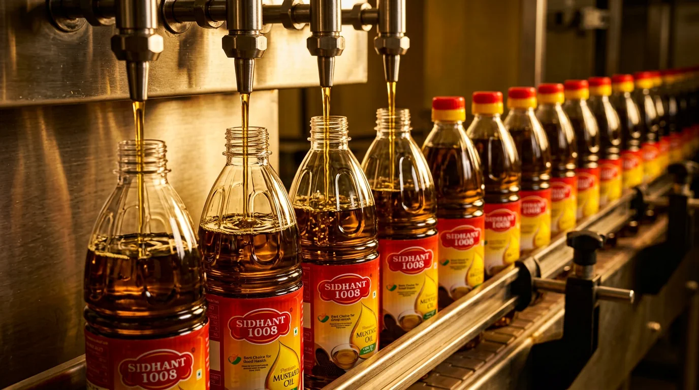 Mustard oil bottles, Sidhant Spices 1008 premium oil range